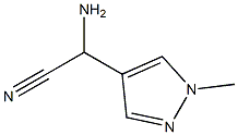 2-amino-2-(1-methyl-1H-pyrazol-4-yl)acetonitrile Struktur