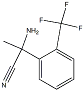 2-amino-2-[2-(trifluoromethyl)phenyl]propanenitrile Struktur