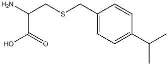 2-amino-3-({[4-(propan-2-yl)phenyl]methyl}sulfanyl)propanoic acid Struktur