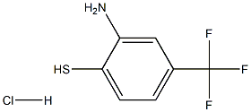 2-amino-4-(trifluoromethyl)benzene-1-thiol hydrochloride Struktur