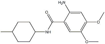 2-amino-4,5-dimethoxy-N-(4-methylcyclohexyl)benzamide Struktur