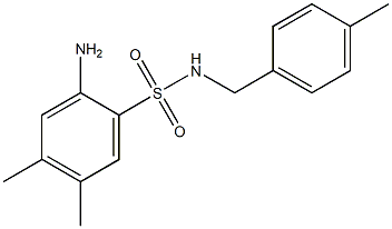 2-amino-4,5-dimethyl-N-[(4-methylphenyl)methyl]benzene-1-sulfonamide Struktur