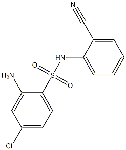 2-amino-4-chloro-N-(2-cyanophenyl)benzene-1-sulfonamide Struktur