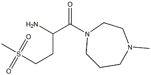 2-amino-4-methanesulfonyl-1-(4-methyl-1,4-diazepan-1-yl)butan-1-one Struktur