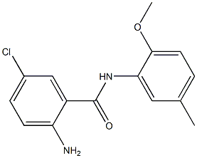 2-amino-5-chloro-N-(2-methoxy-5-methylphenyl)benzamide Struktur