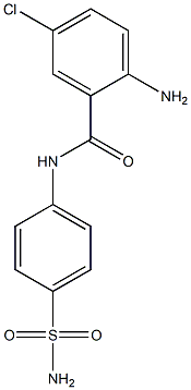 2-amino-5-chloro-N-(4-sulfamoylphenyl)benzamide Struktur