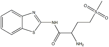 2-amino-N-(1,3-benzothiazol-2-yl)-4-methanesulfonylbutanamide Struktur