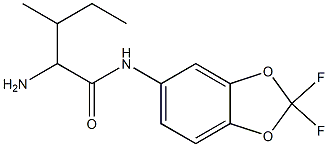 2-amino-N-(2,2-difluoro-2H-1,3-benzodioxol-5-yl)-3-methylpentanamide Struktur