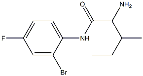 2-amino-N-(2-bromo-4-fluorophenyl)-3-methylpentanamide Struktur