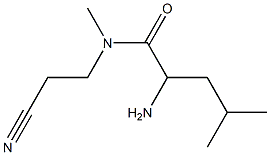 2-amino-N-(2-cyanoethyl)-N,4-dimethylpentanamide Struktur