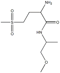 2-amino-N-(2-methoxy-1-methylethyl)-4-(methylsulfonyl)butanamide Struktur