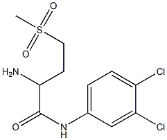 2-amino-N-(3,4-dichlorophenyl)-4-methanesulfonylbutanamide Struktur