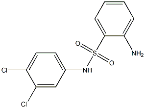 2-amino-N-(3,4-dichlorophenyl)benzene-1-sulfonamide Struktur