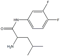 2-amino-N-(3,4-difluorophenyl)-4-methylpentanamide Struktur