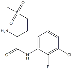 2-amino-N-(3-chloro-2-fluorophenyl)-4-methanesulfonylbutanamide Struktur