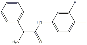 2-amino-N-(3-fluoro-4-methylphenyl)-2-phenylacetamide Struktur