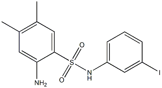 2-amino-N-(3-iodophenyl)-4,5-dimethylbenzene-1-sulfonamide Struktur