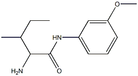 2-amino-N-(3-methoxyphenyl)-3-methylpentanamide Struktur