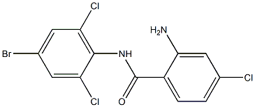 2-amino-N-(4-bromo-2,6-dichlorophenyl)-4-chlorobenzamide Struktur