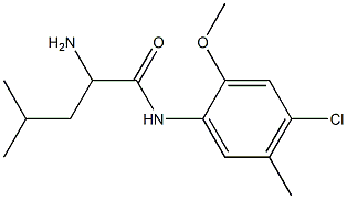 2-amino-N-(4-chloro-2-methoxy-5-methylphenyl)-4-methylpentanamide Struktur