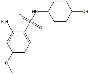 2-amino-N-(4-hydroxycyclohexyl)-4-methoxybenzene-1-sulfonamide Struktur