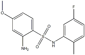 2-amino-N-(5-fluoro-2-methylphenyl)-4-methoxybenzene-1-sulfonamide Struktur