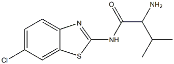 2-amino-N-(6-chloro-1,3-benzothiazol-2-yl)-3-methylbutanamide Struktur