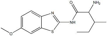 2-amino-N-(6-methoxy-1,3-benzothiazol-2-yl)-3-methylpentanamide Struktur