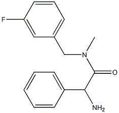 2-amino-N-[(3-fluorophenyl)methyl]-N-methyl-2-phenylacetamide Struktur