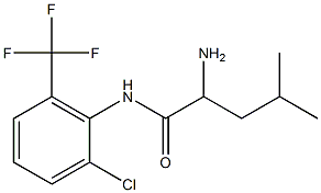 2-amino-N-[2-chloro-6-(trifluoromethyl)phenyl]-4-methylpentanamide Struktur