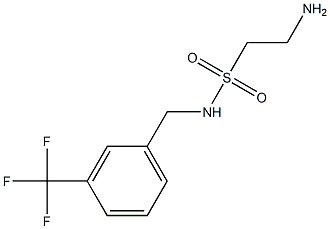 2-amino-N-{[3-(trifluoromethyl)phenyl]methyl}ethane-1-sulfonamide Struktur