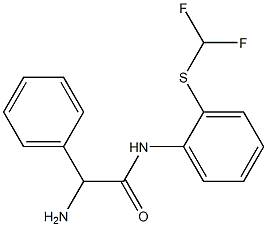 2-amino-N-{2-[(difluoromethyl)sulfanyl]phenyl}-2-phenylacetamide Struktur