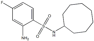 2-amino-N-cyclooctyl-4-fluorobenzene-1-sulfonamide Struktur