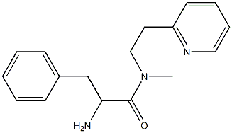 2-amino-N-methyl-3-phenyl-N-[2-(pyridin-2-yl)ethyl]propanamide Struktur