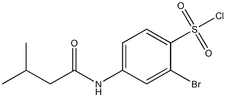 2-bromo-4-(3-methylbutanamido)benzene-1-sulfonyl chloride Struktur