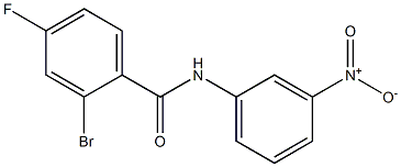 2-bromo-4-fluoro-N-(3-nitrophenyl)benzamide Struktur