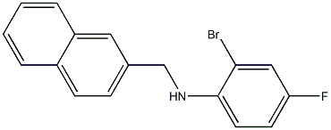 2-bromo-4-fluoro-N-(naphthalen-2-ylmethyl)aniline Struktur