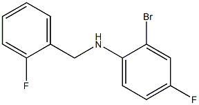 2-bromo-4-fluoro-N-[(2-fluorophenyl)methyl]aniline Struktur