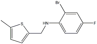 2-bromo-4-fluoro-N-[(5-methylthiophen-2-yl)methyl]aniline Struktur