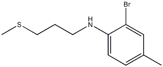 2-bromo-4-methyl-N-[3-(methylsulfanyl)propyl]aniline Struktur