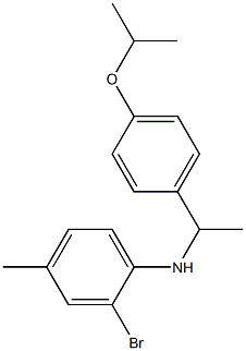 2-bromo-4-methyl-N-{1-[4-(propan-2-yloxy)phenyl]ethyl}aniline Struktur