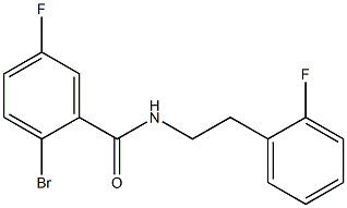 2-bromo-5-fluoro-N-[2-(2-fluorophenyl)ethyl]benzamide Struktur