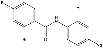 2-bromo-N-(2,4-dichlorophenyl)-4-fluorobenzamide Struktur