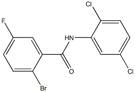 2-bromo-N-(2,5-dichlorophenyl)-5-fluorobenzamide Struktur