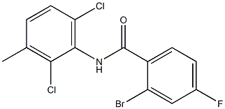 2-bromo-N-(2,6-dichloro-3-methylphenyl)-4-fluorobenzamide Struktur