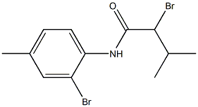 2-bromo-N-(2-bromo-4-methylphenyl)-3-methylbutanamide Struktur