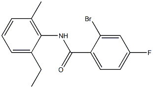 2-bromo-N-(2-ethyl-6-methylphenyl)-4-fluorobenzamide Struktur