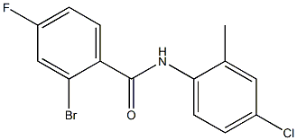 2-bromo-N-(4-chloro-2-methylphenyl)-4-fluorobenzamide Struktur