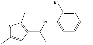 2-bromo-N-[1-(2,5-dimethylthiophen-3-yl)ethyl]-4-methylaniline Struktur