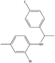 2-bromo-N-[1-(4-fluorophenyl)ethyl]-4-methylaniline Struktur